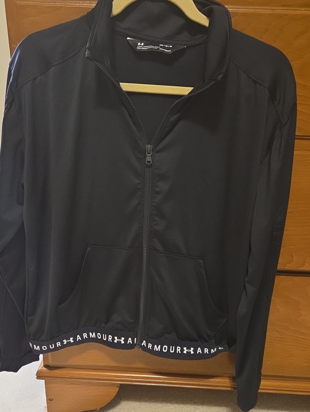 Under Armour Black Zip-Front Performance Windbreaker